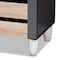 Baxton Studio Gisela Two-Tone Oak and Dark Gray 3-Door Shoe Storage Cabinet 152-9173 - alternate 3